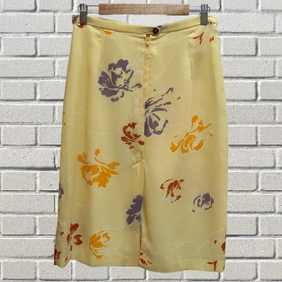 Vintage 80's Yellow Floral 3 Piece Skirt Set - Picture 8 of 12